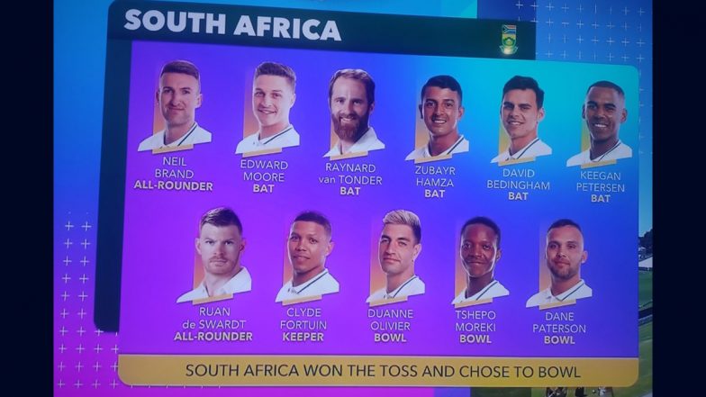 Broadcaster Goof-Up Shows Kane Williamson and Glenn Phillips in South Africa’s Playing XI for 1st Test vs New Zealand, Fans React