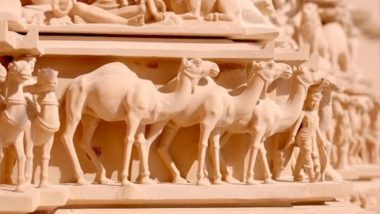 BAPS Hindu Temple in Abu Dhabi: Carvings of Camel Find Place at UAE's First Hindu Mandir (Watch Video)