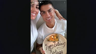 Cristiano Ronaldo Receives Special Birthday Cake From Wife Georgina Rodriguez On His 39th Birthday, Shares Story On Instagram