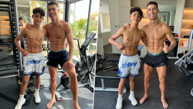 ‘Today With My Partner’ Cristiano Ronaldo Shares Pictures From Gym Session With Son Cristiano Jr (See Post)