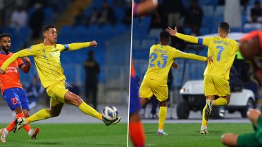 Al Feiha 0–1 Al-Nassr, AFC Champions League 2023–24: Cristiano Ronaldo Scores First Goal of 2024 To Lead His Team to Victory in Round of 16 First Leg (Goal Video Highlights)