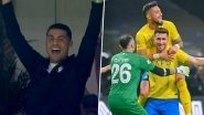 Cristiano Ronaldo Reacts As Aymeric Laporte Scores Incredible Goal From His Own Half During Al-Nassr vs Inter Miami Riyadh Season Cup 2024 Match, Video Goes Viral