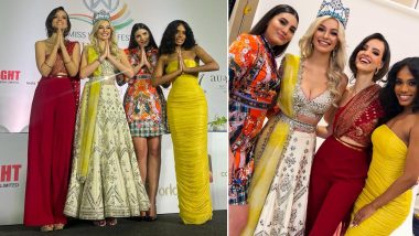 Current Miss World, Karolina Bielawska Wows in a Traditional Lehenga for the 71st Miss World Promo Event in Mumbai (View Pics)