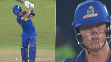 Dewald Brevis Hits Sensational ‘No-Look Six’ To Get to His Half-Century During MI Cape Town vs Pretoria Capitals SA20 2024 Match, Video Goes Viral