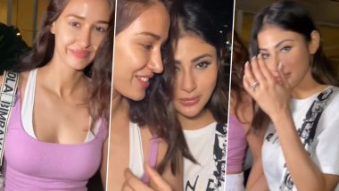 Besties Disha Patani and Mouni Roy Spotted Together After Dinner Date (Watch Video)