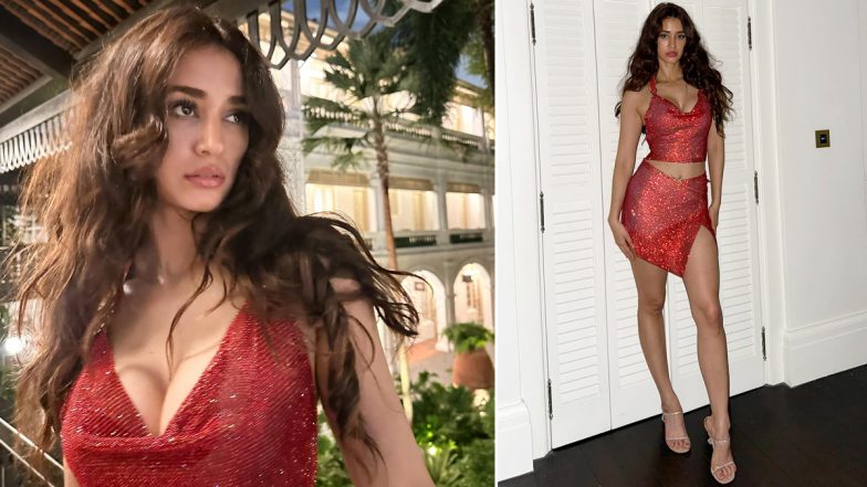 Disha Patani’s Shimmery Red Top and Skirt Co-Ord Set Is the Perfect Valentine’s Day Outfit Inspo (View Pics)