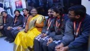 President Droupadi Murmu Takes Ride on Delhi Metro, Interacts With Children (See Pics and Video)