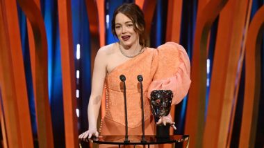 BAFTA 2024: Emma Stone Wins Best Actress Award for Poor Things, Expresses Gratitude to Her Mother at the Prestigious Event (Watch Video)