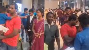 Emotional Reunion at Hyderabad Airport! Two Men From Telangana's Sircilla Imprisoned in Dubai for 18 Years Reunited With Their Families (Watch Video)