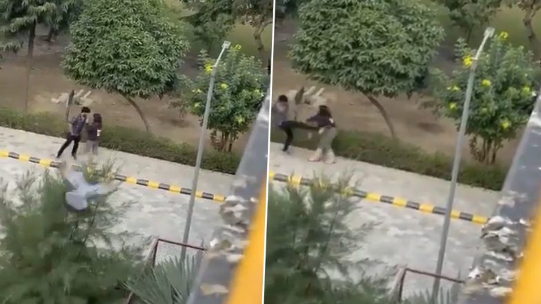 Guy Caught on Camera Kicking Girl Reportedly at a College Campus Following an Argument, Sickening Video Surfaces Online on Valentine's Day