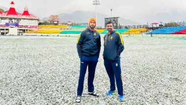 Venkatesh Iyer Shares Picture of Dharamsala's HPCA Stadium Covered in Snow Ahead of Himachal Pradesh vs Madhya Pradesh Ranji Trophy 2024 Match