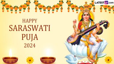 Saraswati Puja 2024 Wishes and Greetings: WhatsApp Messages, Quotes on Knowledge, Images and Wallpapers To Share With Your Loved Ones on Basant Panchami