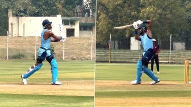 'Back At It' Hardik Pandya Returns to Batting Practice Following Injury Recovery, Shares Glimpses On Social Media (Watch Video)