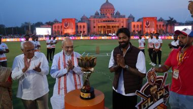 Hardik Pandya, Home Minister Amit Shah Attend Gandhinagar Lok Sabha Premier League Inauguration (See Pic)