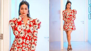 Hina Khan Keeps Things Pretty in a Mini Floral Dress, Giving Spring Vibes, View Pics