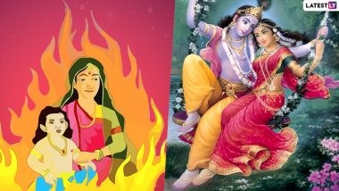Holi Story and Legends: From Prahlad and Holika to Lord Krishna's Association With the Festival of Colours, Mythological Legends Around Holi Celebration
