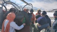 IAF Cheetal Helicopter Carries Out Successful Casualty Evacuation of Elderly Woman From Ladakh’s Chumar Village (See Pics)