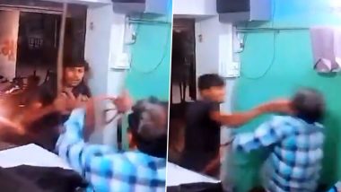Gujarat Shocker: Tailor Brutally Thrashed For Playing Hanuman Chalisa At His Shop in Bhavnagar, Three Arrested After Video Goes Viral