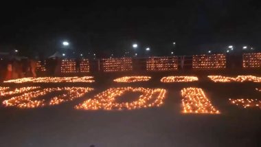 BJP Workers Light Earthen Lamps at Veterinary College Field in Guwahati to Welcome PM Narendra Modi (Watch Video)