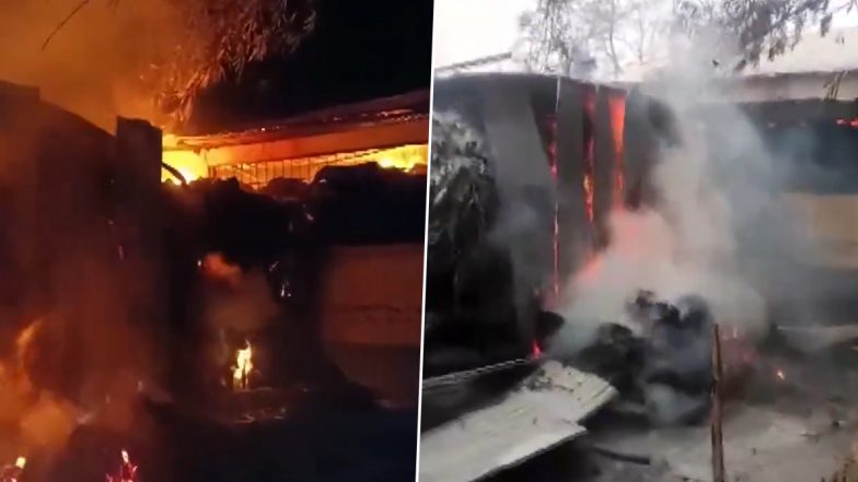 Morigaon Fire: Properties Worth Several Crores Destroyed After Massive Blaze Erupts in a Godown in Assam; None Hurt (Watch Video)