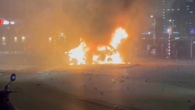 Netherlands: Police Cars Torched as Violent Clashes Erupt Between Two Rival Group of Eritrean Migrants in The Hague (Watch Video)