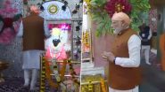 PM Narendra Modi Unveils Statue of Sant Ravidas in Varanasi, UP CM Yogi Adityanath Also Present (Watch Video)