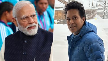 PM Modi Replies to Sachin Tendulkar on His Recent Jammu and Kashmir Trip Video, Tweets, 'Together, Let's Build a Viksit and Aatmanirbhar Bharat!' (View Post)