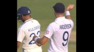 James Anderson Taunts Ravindra Jadeja With &lsquo;Sword&rsquo; Celebration As All-Rounder Completes Century a Ball After Sarfaraz Khan&rsquo;s Run Out During IND vs ENG 3rd Test 2024 (Watch Video)