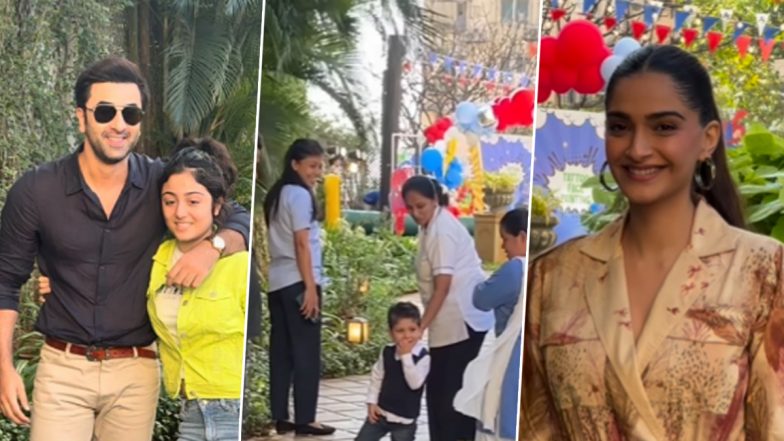 Jeh Turns 3: From Ranbir Kapoor to Sonam Kapoor, See Guests at Kareena Kapoor Khan–Saif Ali Khan’s Son’s Birthday Celebration (Watch Videos)