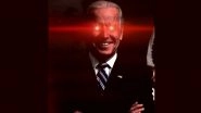 US President Joe Biden Shares Laser Eyes Meme Post After Kansas Chiefs Super Bowl 2024 Win With the Tweet &lsquo;Just Like We Drew It Up&rsquo;!