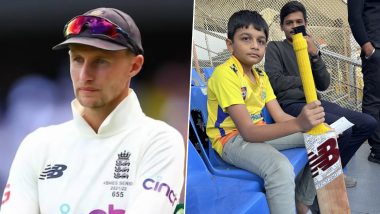 Joe Root Shows Nice Gesture, Gifts Young Indian Fan Wearing CSK Jersey His Bat Following IND vs ENG 3rd Test 2024 (See Pic)