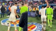 Real Madrid Star Jude Bellingham Shows Respect Towards Getafe CF&rsquo;s Badge, Avoids Walking Over It After La Liga 2023&ndash;24 Clash, Video Goes Viral