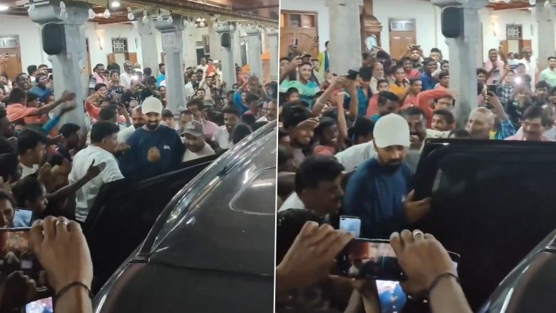 KL Rahul Swept Away by Sea of Fans in Tumakuru Visit, Video Goes Viral