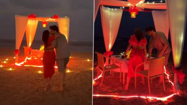 Karan Kundrra and Tejasswi Prakash's Romantic Beach Date on Valentine's Day Screams Pure Love (Watch Video)