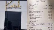 'Live Band Entertainment Fee' of $20 Added in Customer Receipts by Georgia Restaurant Katch Kitchen & Cocktails, Stirs Controversy (View Viral Photo)