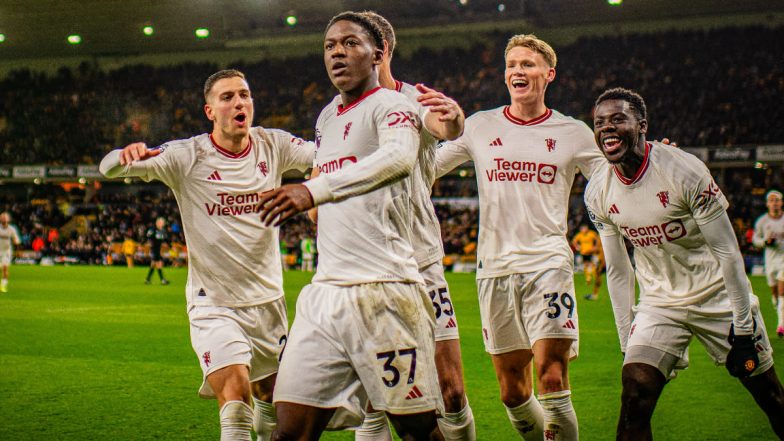 Wolves 3–4 Manchester United, Premier League 2023–24: Kobbie Mainoo’s Late Strike Hands Red Devils Victory in Seven-Goal Thriller (Watch Video Highlights)