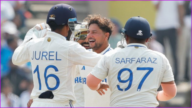 Kuldeep Yadav Completes His Fourth Five-Wicket Haul in Test Cricket, Achieves Feat in Ind vs Eng 5th Test 2024 Day 1