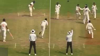 Kulwant Khejroliya Scalps Four Wickets in Consecutive Deliveries During Madhya Pradesh vs Baroda Ranji Trophy 2023-24 Match (Watch Video)