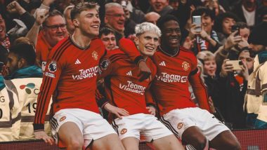 Manchester United 3–0 West Ham, Premier League 2023–24: Alejandro Garnacho, Rasmus Hojlund Star As Red Devils Clinch All Three Points (Goals Video Highlights)