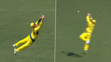 Stunner! Marnus Labuschagne Takes a Sensational Diving Catch To Dismiss Keacy Carty in AUS vs WI 3rd ODI 2024