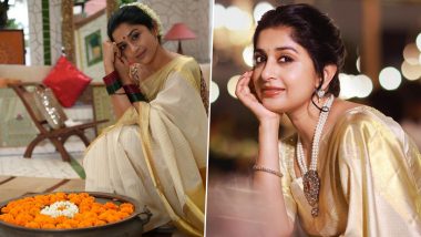 Meera Jasmine Birthday: Celebrating 5 Glamorous Moments of The Test Actress in a Six-Yard Drape (View Pics)