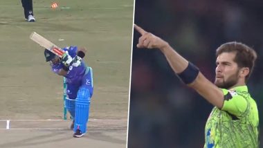 Castled! Shaheen Shah Afridi Rattles Mohammad Rizwan's Stumps in First Over During Multan Sultans vs Lahore Qalandars PSL 2024 Match (Watch Video)