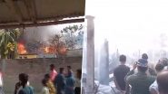 Morigaon Fire: Several Houses Burnt After Massive Blaze Erupts Due to Gas Cylinder Explosion in Assam’s Mayong Village (Watch Video)