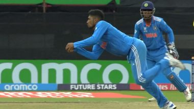 Musheer Khan Catch Video: Watch India U19 Star Grab Splendid Return Catch Off His Own Bowling to Dismiss Raf McMillan During IND vs AUS ICC U-19 World Cup 2024 Final
