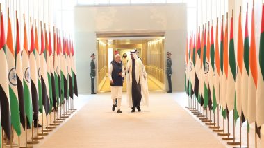 PM Narendra Modi Holds Wide-Ranging Talks With UAE President Sheikh Mohammed bin Zayed Al Nahyan To Take Forward Bilateral Strategic Partnership (Watch Video)