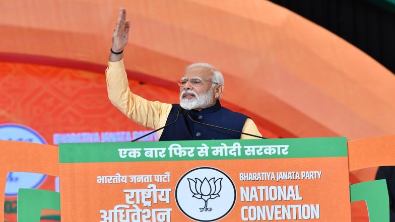 Lok Sabha Elections 2024: PM Narendra Modi’s Poll Mantra to BJP Leaders: Next 100 Days Crucial, Win Every One’s Trust To Secure 400 Seats (Watch Video)