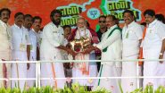 PM Narendra Modi Receives 67 Kg Turmeric Garland, Handmade Shawl and Replica of Jallikattu Bull As Gifts From People of Tamil Nadu (See Pics)