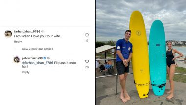 ‘I Am Indian I Love Your Wife’, Fan’s Bizarre Comment on Pat Cummins’ Valentine’s Day 2024 Post With Spouse Becky Cummins Goes Viral, Here’s How Australian Captain Reacted