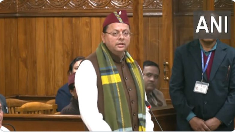UCC Bill Passed in Uttarakhand: CM Pushkar Singh Dhami-Led Government Passes Uniform Civil Code Bill; Becomes India’s First State To Implement UCC (Watch Video)