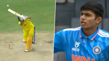 Castled! Raj Limbani Dismisses Sam Konstas With Brilliant In-Swinger During IND vs AUS ICC U19 World Cup 2024 Final (Watch Video)